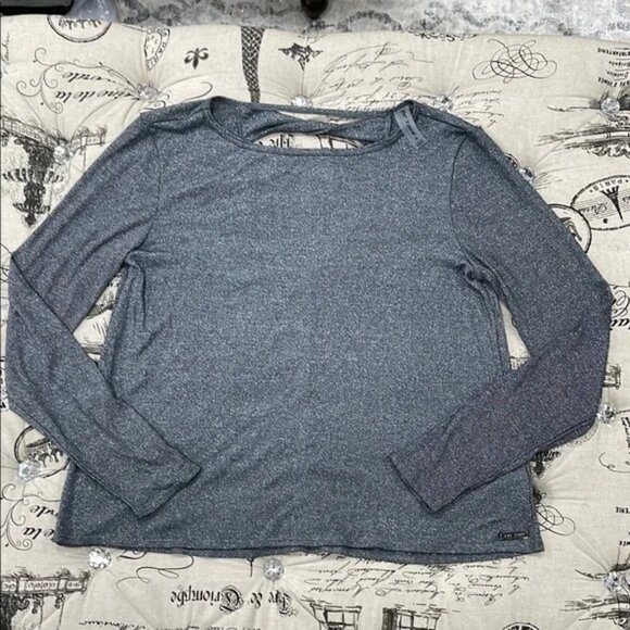 Betsey Johnson Gray Long Sleeve Crew Neck Sweater - Picture 1 of 11